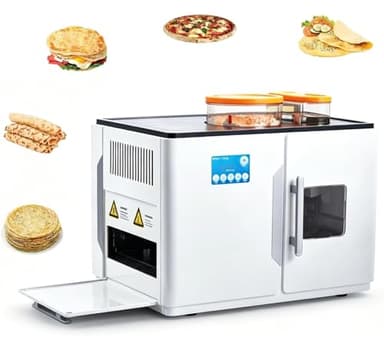 Tortilla Press,1800W Electric Chapati Tortilla Pancake Flatbreads Pita Making Machine,Fully Automatic Roti Maker,One Key to Make 20 Pcs/One Time With Touchscreen for India Roti, Flour Tortilla