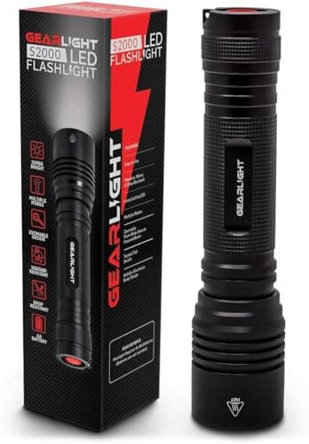 LED Flashlight High Lumens, Tactical Flashlight Battery Powered (Batteries Not Included), Bright Handheld Flashlight for Camping, Hunting, Home, Security, Hiking, Walking at Night & Emergency Use