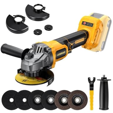 Aiderar 4-1/2" Cordless Angle Grinder Tool, Brushless Cordless Grinder For Dewalt 20V Max, With Quick-release Guard, 3-speed Control (Tool Only, NO Battery/Charger)