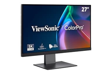 ViewSonic VP2788-5K 27 Inch 5K Mac-Ready Monitor, IPS with 100% sRGB, 99% DCI-P3 and Pantone Validated for Mac Studio Desktop Setups, Advanced Ergonomics, Thunderbolt 4, USB, HDMI, and DisplayPort
