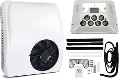 12V Roof RV Air Conditioner,Heat and Cool, Electric Rooftop AC Unit dc Appliances for RV Camper Truck Semi-truck Mini Van Marine Car