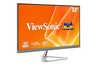 ViewSonic VX3276-4K-MHD 32 Inch 4K Monitor, IPS Display with HDR10 and Eye Care Technology for Ultimate Home and Office Entertainment, Ultra-Thin Bezels, DisplayPort, and HDMI Inputs