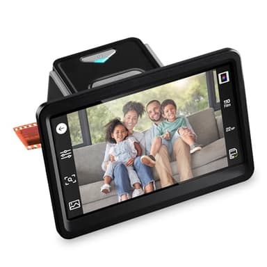 HP FilmScan Touch Screen Film & Slide Scanner Digitizer with 7” Adjustable LCD Screen, Quickly Convert Negatives & Slides to Digital 22MP JPEG Photos, Compatible with 135, 126 and 110 Film & Slides