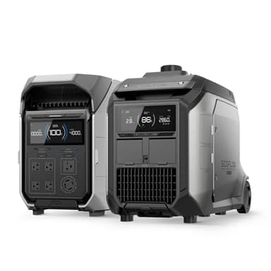 EF ECOFLOW 4096Wh Delta Pro 3 Power Station With 3200W Dual Fuel Generator GE305, Portable Backup Generator for Whole Home Use, Emergency, RVs