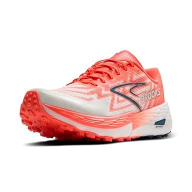 Brooks Women's Catamount 4 Speed Trail Running Shoe - Bit of Blue/Flame/Legion Blue - 7.5 Medium