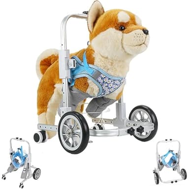 Dog Wheelchair for Front Legs, Adjustable Pet Wheel Chair with Front Limb Walking Mobility Aids, Lightweight Dog Carts with 4-Wheeled for Disabled or Injured Pets,S