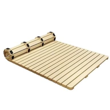 Rollable Floor Mattress Frame，Solid Wood Beds Frame, Space-Saving Comfort，for Bedrooms, Guest Rooms, or Dormitories(WxL :47.2x74.8in/120x190cm)