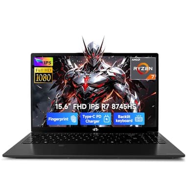 NIMO 15.6 Gaming-Creator-Laptop, 8-Core AMD Ryzen 7 8745HS 32GB RAM 1TB SSD (Beat i7-1360P up to 4.9GHz) Radeon 780M, FHD 100W Fast PD for Video Editing, AI Tasks & Remote Streaming, 2-Yr Warranty