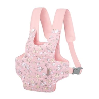 GAGAKU Baby Doll Carrier for Toddler Toy Baby Carrier for Dolls Accessories Doll Carrier for Little Girls - Pink (Pear Flowers)