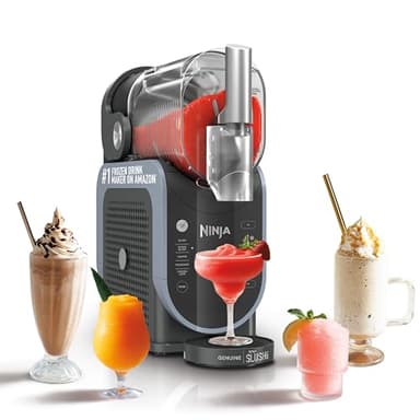 Ninja SLUSHi with RapidChill Technology, 88 oz. Frozen Drink & Slushie Machine, 5 Preset Programs, Margaritas, Frappés, and More, Premium Accents, Black, FS301