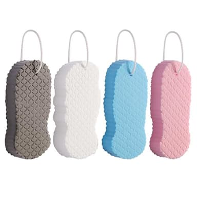 4 PCS Magic Exfoliating Bath Sponge,3D Super Soft Exfoliating Body Scrubber, Skin Friendly & Reusable,Remover Dead Skin for All Skin Types,for Men Women