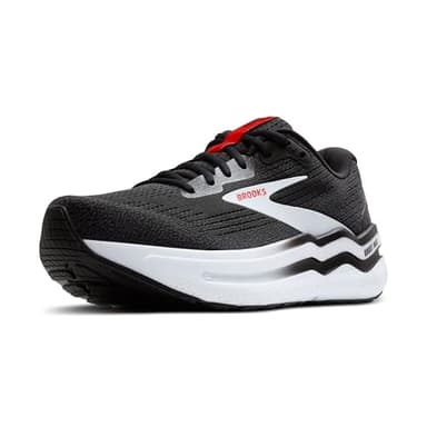 Brooks Men’s Ghost Max 2 Neutral Running & Walking Shoe - Black/White/Fiery Red - 11.5 Medium