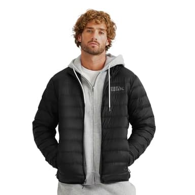 Eddie Bauer Men's CirrusLite Down Jacket, Black Recycled, Large