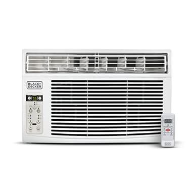 BLACK+DECKER Window Air Conditioner 14300 BTU, AC Window Unit Cools Up to 700 Square Feet, Window AC Unit with Remote Control, 3 Cooling Speeds and Fan Only Function, BD145WT6, White