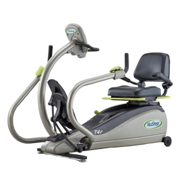 NuStep T4r Recumbent Cross Trainer Stepper, Low-Impact Full-Body Exercise, Adjustable Arms & Legs, 360-Degree Swivel Seat, Engaging Programs, App-Compatible, Gray/Green