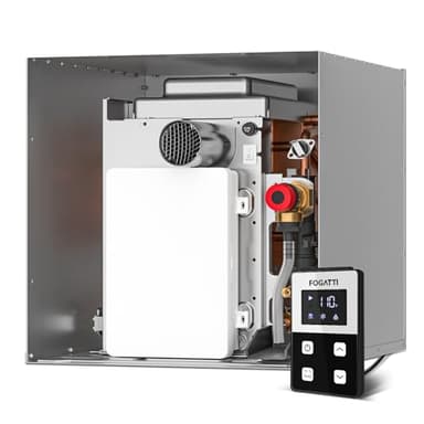 FOGATTI RV Tankless Water Heater, 3 Optional Door Sizes 15"x15", 15"x18" and 18"x18" for Refitment, DC 12V, Optimized Summer Comfort Performance, Ideal for RVers' Family Use, InstaShower 7