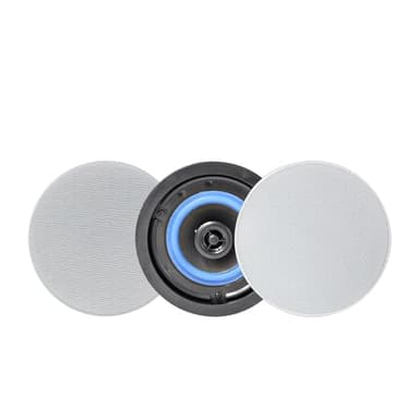 Herdio 4 Inches Flush Mount 2 Way Full Range in Wall Bluetooth Ceiling Speakers,Great for Humid Indoor Outdoor Placement Bath, Kitchen,Bedroom,Covered Porches A Pair