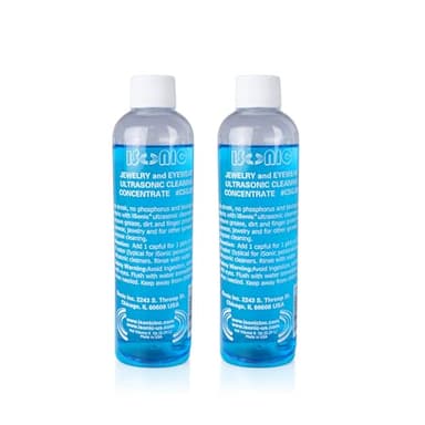 iSonic - CSGJ01x2 CSGJ01-8OZx2 Ultrasonic Jewelry/Eye Wear Cleaning Solution Concentrate (Pack of 2)