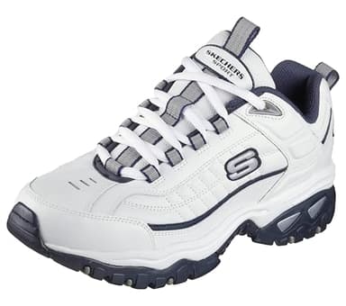 Skechers mens Energy Afterburn road running shoes, White/Navy,10.5 medium