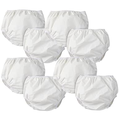 Gerber Unisex Baby 8 Pack Waterproof Diaper Cover And Toddler Training Underwear, White, 3T US