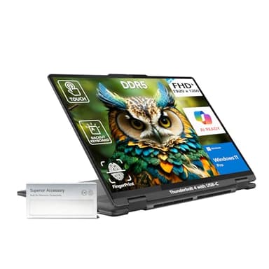 Lenovo Yoga 7i 2 in 1 Laptop Touchscreen Computer, 16" 2K IPS Touch Screen Convertible Copilot+ AI PC, Intel Core Ultra 5, 16GB DDR5 512GB SSD Windows 11 Pro, Backlit Keyboard, Fingerprint,Thunderbolt