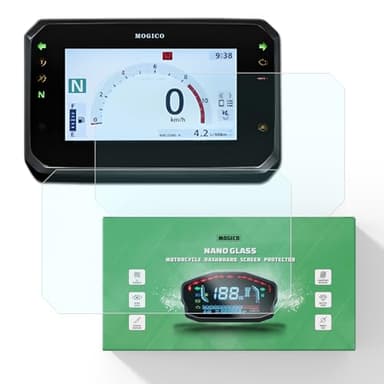 Mogico Nano Glass Dashboard Screen Protector for Honda CB500 CB1000 Hornet, CB650R, CBR650R, NX500, 2024+, ADV350, CMX1100 Rebel 1100, Forza 125/350/750, NC750X, XL750, X-ADV 2025+ (2x Ultra Clear)