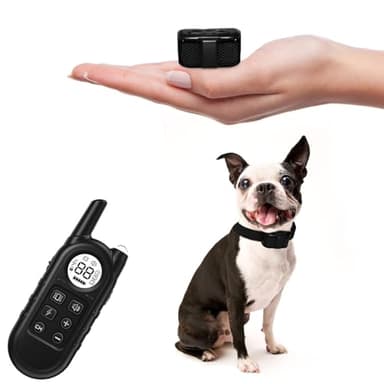 Tiniest Dog Shock Collar, Lightest Dog Training Collar with Remote for Small Dogs 5-30lbs & Medium Large Dogs/Puppies, Waterproof, Rechargeable, 1300ft Range (Black&Ultra Tiny)