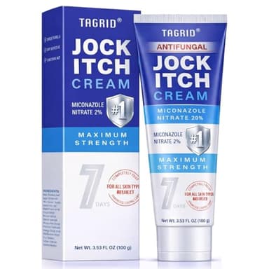 Antifungal Jock Itch Cream: Jock Itch Relief for Men and Women - Extra Strength Antifungal Cream for Skin - Relief for Itchy Skin - Premium Anti-Fungal Relief - Relieves Itching Burning - 3.53 OZ