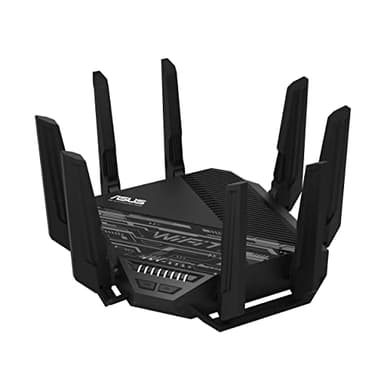 ASUS RT-BE96U BE19000 802.11BE Tri-Band Performance WiFi 7 Extendable Router with 6GHz Support, Dual 10G Port, 320Mhz, Lifetime Internet Security, MLO, Multi-RU Puncturing, AiMesh Support