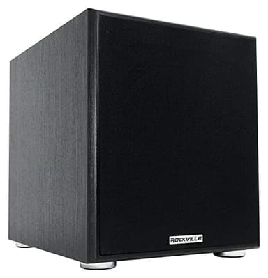 Rockville Rock Shaker 10 Black 600W Powered Subwoofer, Class-D Amp, Adjustable Crossover, MDF Enclosure, for Home Theater and Studio