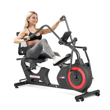 VANSWE Pro Recumbent Elliptical Cross Trainer – Full-Body Low-Impact Recumbent Exercise Bike with Bluetooth App, Magnetic Resistance, Quiet Belt Drive, 450 lbs Capacity for Seniors & Home Rehab
