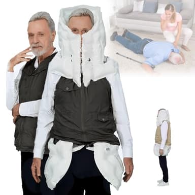 Zowdrix Anti-Fall Air-Bag Vest for Elderly, Smart Anti-Fall Jacket with 320°All-Inclusive Protection, for Blind Individuals Black-M