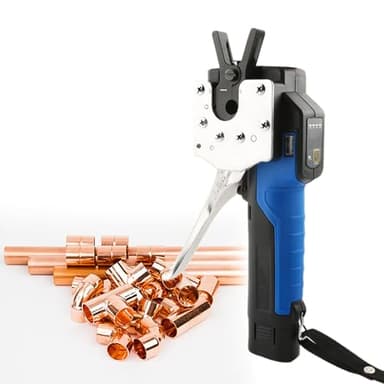 GESAIDES Electric Flaring Tool Kit with LED, Battery-Powered Copper Flaring Tool, Tubing Flare Tool Kit for HVAC, for Soft Copper/Aluminum/Brass Pipes