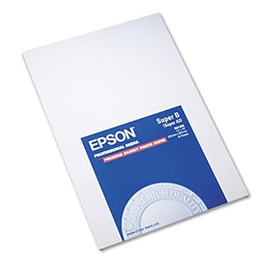 Epson Premium Photo Paper GLOSSY (13x19 Inches, 20 Sheets) (S041289),White