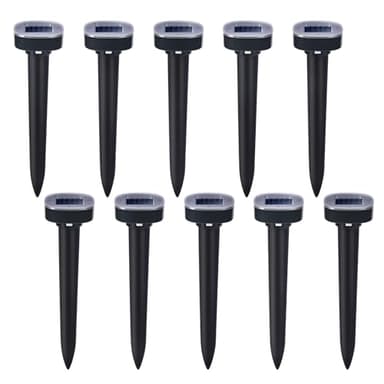 10 Pack Mole Repellent Solar Powered, Snake & Skunk & Vole & Gopher & Armadillo & Rabbit & Groundhog & Chipmunk & Raccoon Repellent for Yard, IP65 Waterproof Ultrasonic Deterrent for Lawns Garden