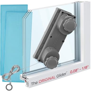 Tyroler Magnetic Window Cleaner Tool | The Silicone Glider R-2 AFC Fits Windows 0.1"-1.2" Thick | Double Sided Outside Window Cleaner Tool | Adjustable Control