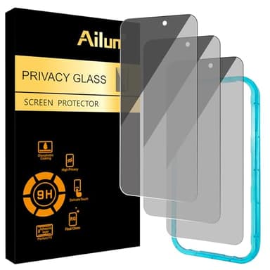 Ailun 3 Pack for iPhone 17 Pro Privacy Screen Protector [6.3 inch] with installation frame, Anti Spy Private Tempered Glass Anti-Scratch Case Friendly