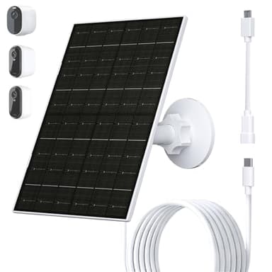 FUTUREZEN 6W Solar Panel for Arlo Camera, Solar Charger Compatible with Arlo Essential 2K (2nd Gen), Essential XL & Spotlight Cameras, USB C & Micro USB Plug, IP66 Waterproof, 9.8ft Cable