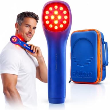 DEEP RED/NIR Plus – Shine Relief – Red & Near Infrared Light Therapy Device 660nm & 850nm for Skin Health, Joint Pain Relief & Deep Tissue Muscle Recovery | All-in-One Professional Device for Home Use