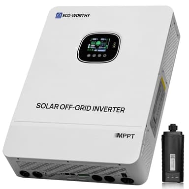 ECO-WORTHY 10000W DC 48V UL1741 Solar Inverter with WiFi,AC Output 120V/240V,Support Parallel,Built-in 2 MPPT Solar Controllers,Max 200A Battery Charging,Parallel Up to 6 Units 48V Inverter Charger