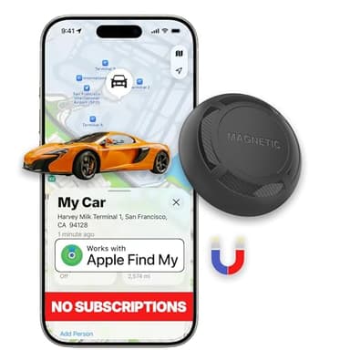 JPBEIDUOYIN Hidden GPS Tracker for Vehicles - Magnetic Mini Car GPS Tracker, No Subscription, Works with Apple Find My, Anti-Theft Real-Time Vehicle Tracker, IP67, 365 Day Battery (iOS Only)