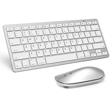 SPARIN Wireless Bluetooth Keyboard and Mouse for iPad (A16) 11th 10th Generation, iPad Air (13/11 inch), iPad Pro 13/12.9/11 inch, iPad 9th 8th Gen, iPad Mini 7th -8.3 inch, Above iOS13- Silver White