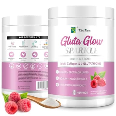 FARWIX Multi Collagen&L-Glutathione Powder–Hydrolyzed Peptides with Vitamin C&Biotin–Supports Skin Brightness, Hydration&Natural Glow–30 Servings