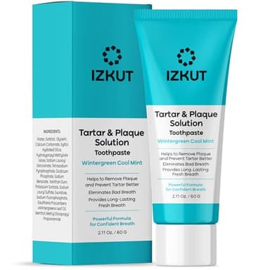 Plaque & Tartar Remover Toothpaste for Teeth: Removes Plaque & Controls Tartar Build-up - Long-Lasting Fresh Breath, Deep Cleansing & Gum-Friendly Formula, Wintergreen