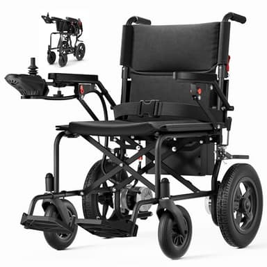 Electric Wheelchairs for Adults Foldable, 15 Miles Long Travel Range Powered Wheelchair, 500W Motorized Wheelchair, Max Support 330 Lbs, All Terrain Lightweight Portable Electric Wheelchair for Senior