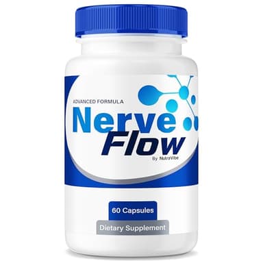 NutraVibe Nerve Flow – Daily Support Formula with a Balanced Blend for Nerve Health, Comfort, and Function | NerveFlow Easy-to-Swallow Pills for Daily Nerve Support (60 Capsules)