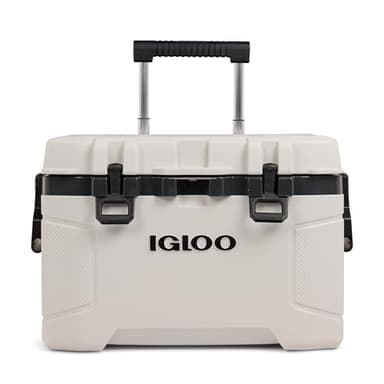 Igloo Trailmate 52Qt Wheeled Cooler, Insulated Hard Shell Ice Chest, Bone