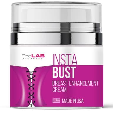 ProLab Organics InstaBust Breast Enhancement Cream – Bust Firming & Lifting Formula for Fuller, Rounder, Bigger Breasts – Volume Boosting Topical – Made in USA