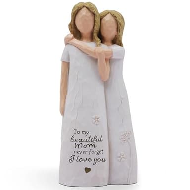 AcowSpt Mom Birthday Gifts from Daughter, Birthday Gift for Mom from Daughter, Valentines Day Gifts for Moms, Sculpted Hand-Painted Figurine