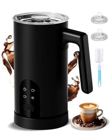 Electric Milk Frother, 4-in-1 Automatic Milk Frother and Steamer 11.8oz/350 ml, Hot and Cold Foam Maker, Milk steamer Warmer Heater Foamer for Coffee, Latte, Cappuccino, Matcha